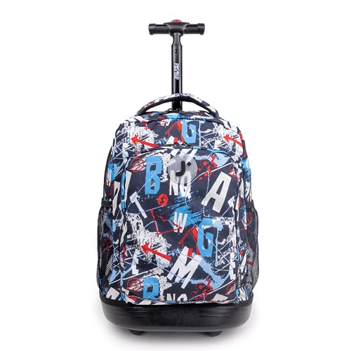 J World New York Sunny Rolling Backpack