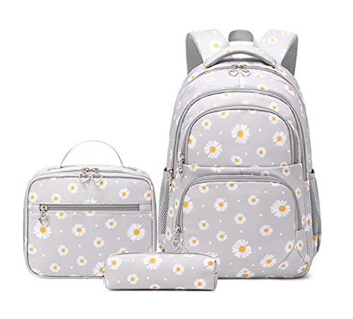 Cute Daisy Prints Backpack Set for Girls