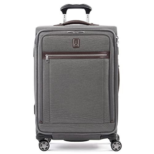 Platinum Elite Checked Luggage, Vintage Grey, Medium 25-Inch