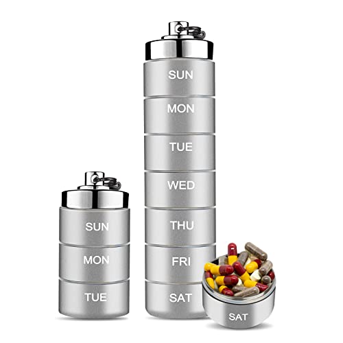 TrendySupply Metal Pill Organizer - Stylish and Compact Travel Accessory