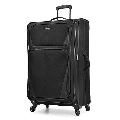 U.S. Traveler Aviron Bay Softside Luggage, Black, 30-Inch
