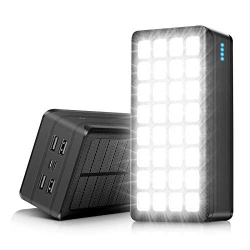 60000mAh Solar Power Bank with Flashlight