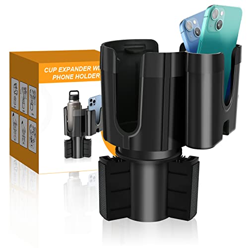 Car Cup Holder Expander with Phone Holder