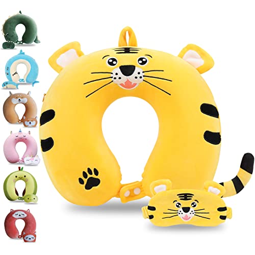 Cute Cartoon Travel Pillow with Eye Mask