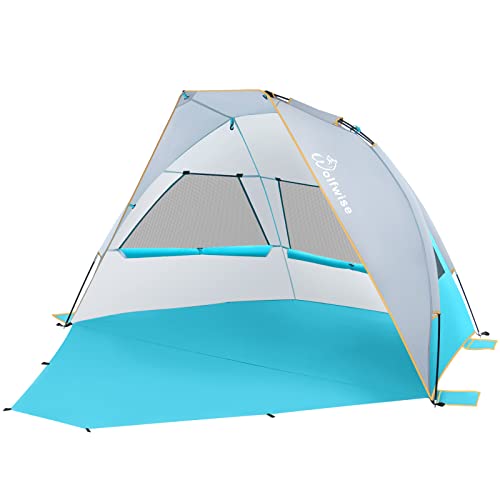 WolfWise Beach Tent with Extendable Sun Shade Canopy