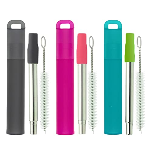 NAIVELY Metal Reusable Straws