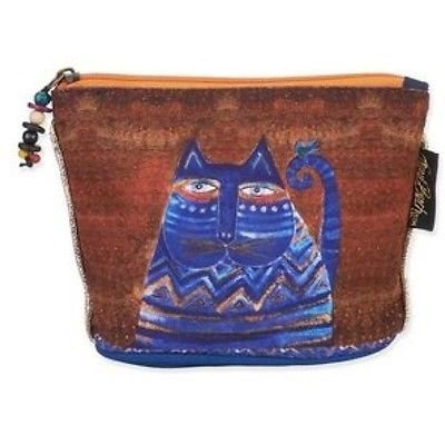 Laurel Burch Blue Cat Cosmetic Bag