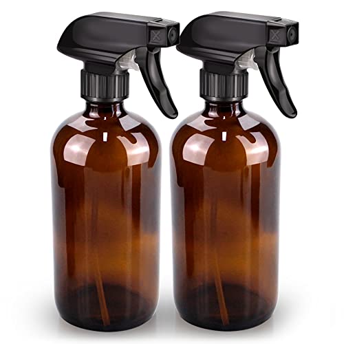 Bontip Amber Glass Spray Bottles (2 Pack)