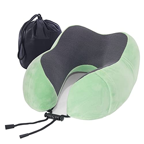 Memory Foam Neck Pillow with Storage Bags