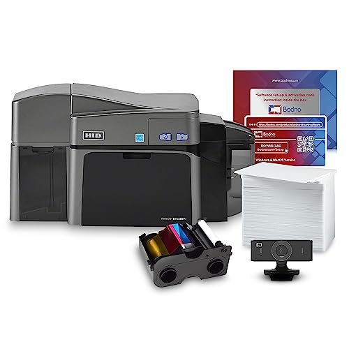 Fargo DTC1250e ID Card Printer & Complete Supplies Package