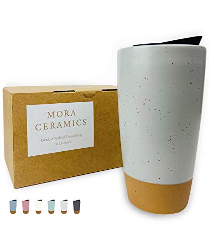 Mora Ceramic Coffee Travel Mug - Insulated Reusable Cup