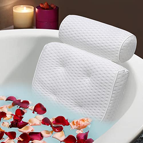 Comfortable Bath Pillow with Non-Slip Suction Cups