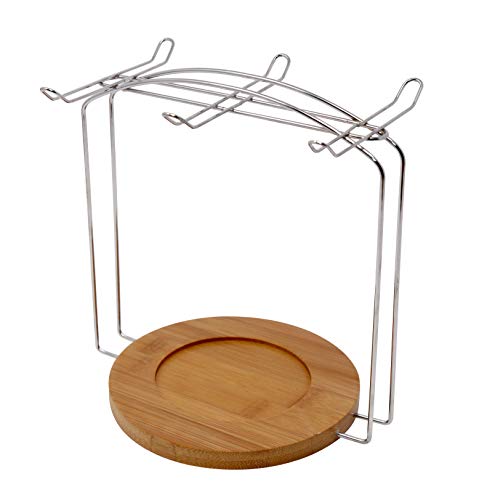 Jusalpha Teacup Holder with Bamboo Stand