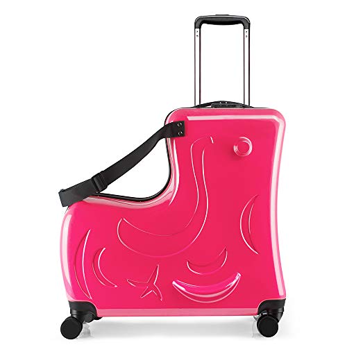 Kids Ride-On Suitcase Carry-On Toddler Luggage with Wheels
