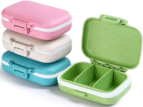 4 PC Pill Case with Removable Compartments