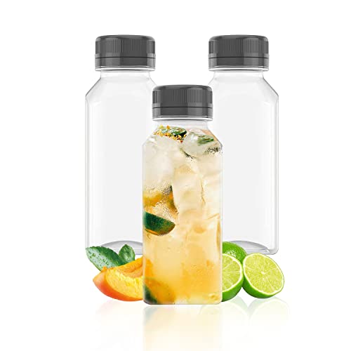 Clear Plastic Juice Bottles - 3 Pcs, 17 Oz