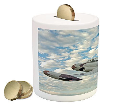 Vintage Airplane Ceramic Piggy Bank