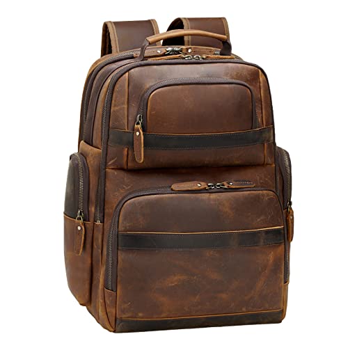 TIDING Men's Leather Backpack TIDING Men's Leather Backpack