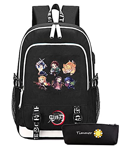 TIMMOR MAGIC Anime Backpack with USB Charging Port