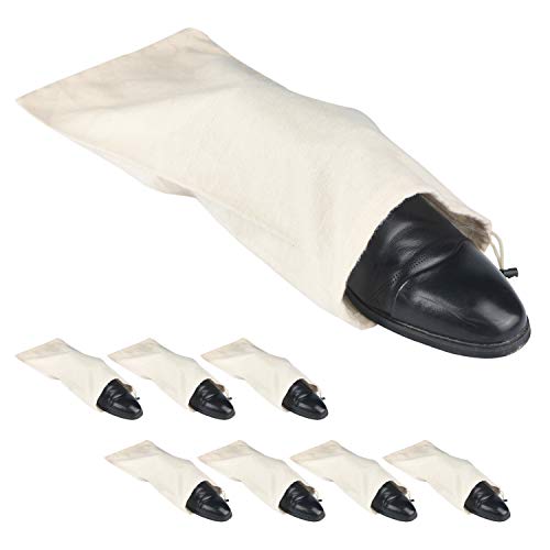 Cotton Shoe Storage Bags for Travel - Set of 8