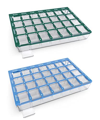 EZY DOSE 2 Pack Pharmadose 7-Day Pill Organizer