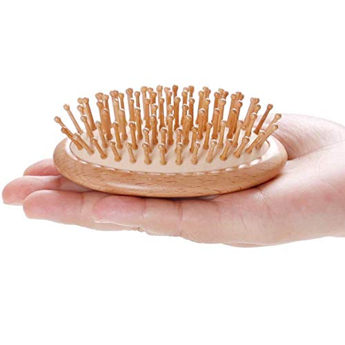 Hair Pig Brush - Wood Bristle Hair Brush for Traveling
