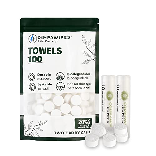 Compressed Towels - Reusable Toilet Wipes for Travel