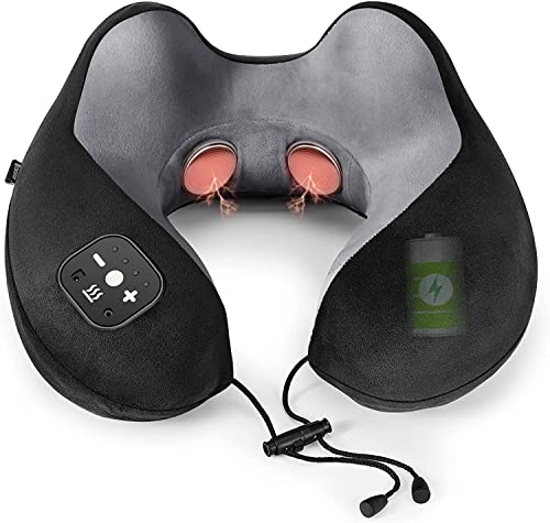 Electric Neck Massager, U-shaped Massage Pillow Cervical And Neck Massager  With Durable Memory Sponge, Massage Pillow With Heat, Deep Tissue Kneading  For Relax Airplane Car Travel Office Home Gift