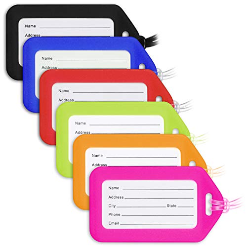 Mifflin-USA Luggage Tags (Assorted, 6 PK)