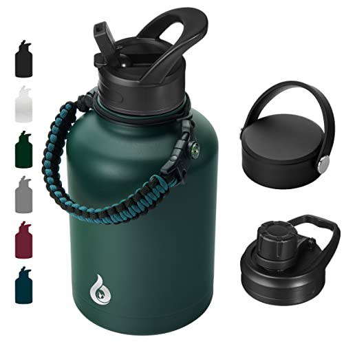 Insulated Water Bottle with Straw Lid, 50oz