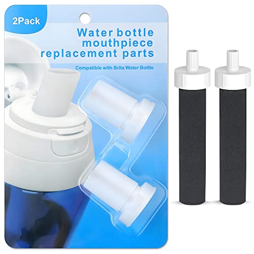 2in1 Brita Water Bottle Filter & Mouthpiece Replacement