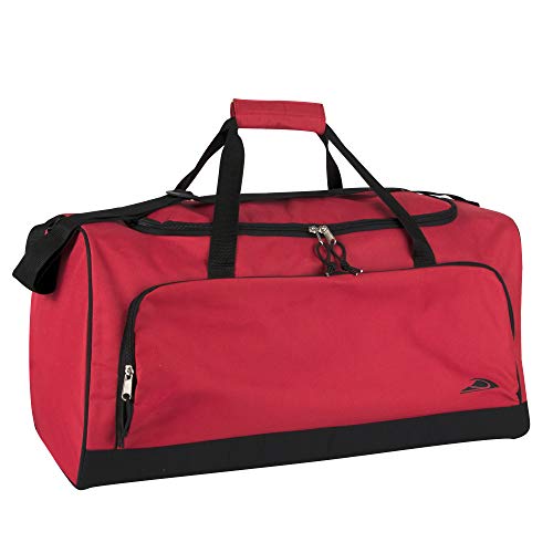 Lightweight Canvas Duffle Bag for Men & Women (Red 1)