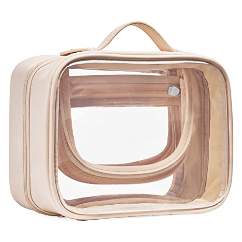 Transparent Travel Toiletry Bag - Light Blush Pink