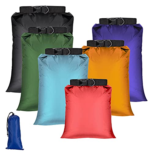 SASFOU 6 Pack Waterproof Dry Bags