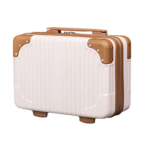 Lzttyee Hard Shell Cosmetic Carrying Case - Portable Travel Hand Luggage Suitcase