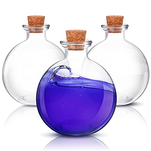 Tessco Spherical Potion Bottles with Cork Stoppers
