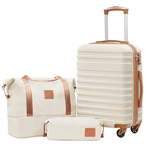 Coolife Suitcase Set with TSA Lock Spinner Wheels