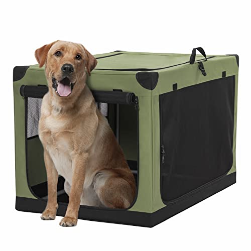 Petsfit Medium Dog Crate - Adjustable Fabric Cover, 3 Door Design