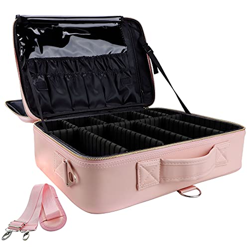 OEWOER Travel Makeup Case Large Cosmetic Organizer Box