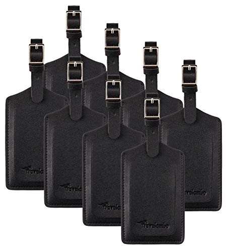 8 Pack Leather Luggage Travel Bag Tags
