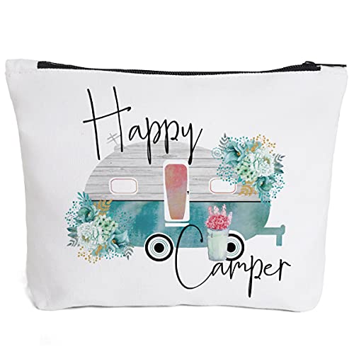 Fokongna Camper Accessories for Travel Trailers - Happy Camper Makeup Bag