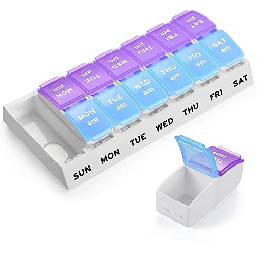 XL Weekly Pill Organizer 2 Times a Day