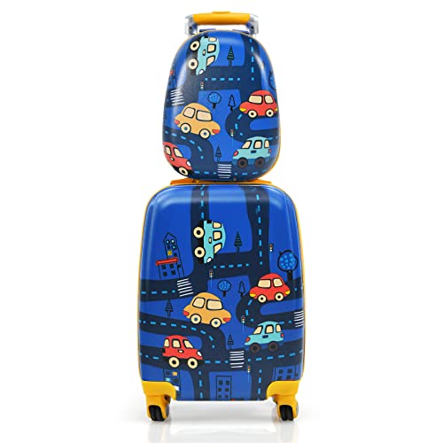 Goplus Kids Luggage Set - Multi-directional Wheels Suitcase