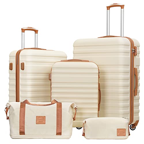 Coolife 5 Piece Luggage Set
