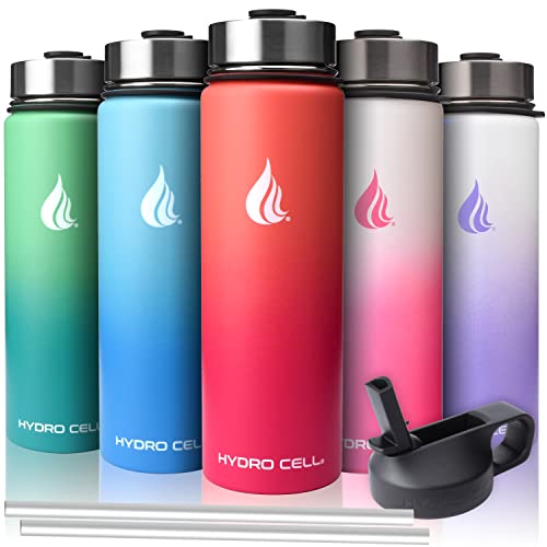 Insulated Water Bottle with Straw - 24oz