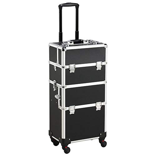 Yaheetech Rolling Makeup Train Case - Professional Cosmetic Storage Solution