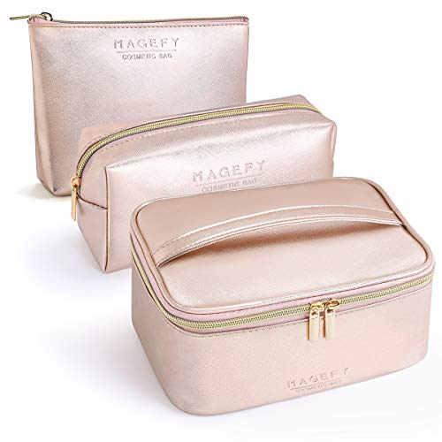 MAGEFY 3Pcs Makeup Bags for Women - Stylish and Functional Travel Essentials MAGEFY 3Pcs Makeup Bags for Women - Stylish and Functional Travel Essentials