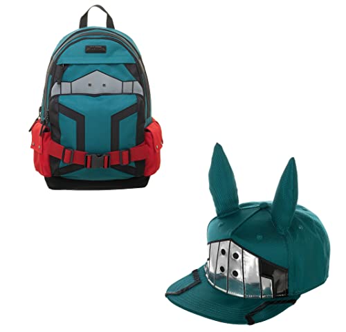 My Hero Academia Deku Backpack & Hat Combo Set