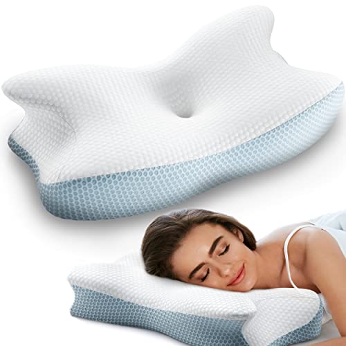 REOKA Cervical Pillow: Neck Pain Relief Memory Foam Pillow