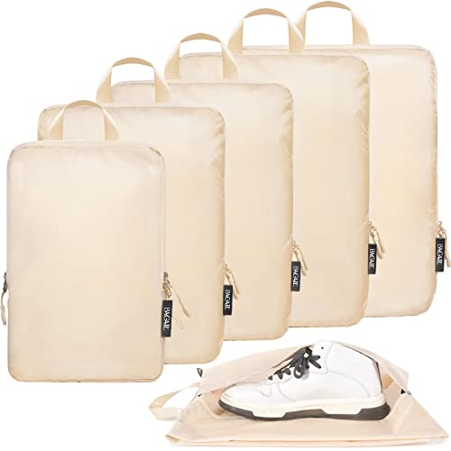 Compression Packing Cubes Packing Organizer with Shoe Bag